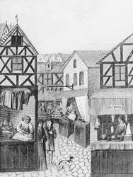Boutiques dans une rue d